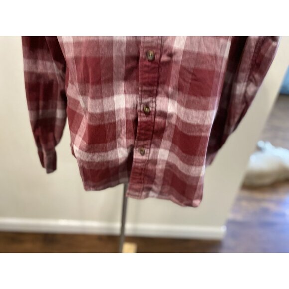 Hollister Stretch Womens M Plaid  Flannel Button Down Long Sleeve Collar - Picture 3 of 10
